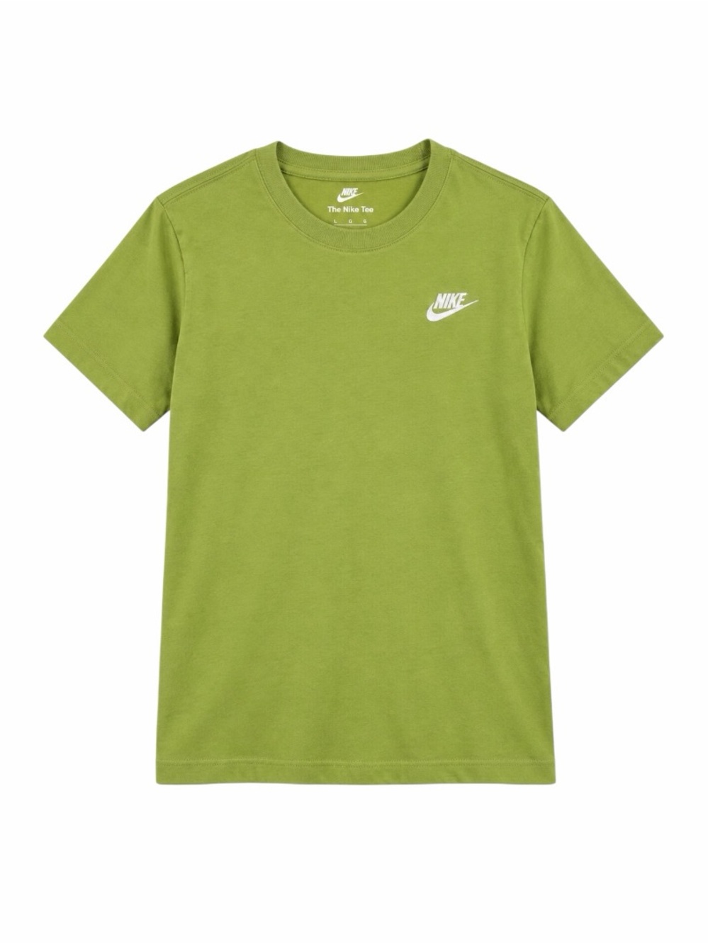 Nike The Nike Tee’ Youth Green Embroidered Swoosh Cotton T-Shirt size boys large